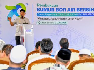 Bupati Aceh Besar Apresiasi Pembangunan Sumur Bor Sucofindo untuk Masyarakat Lambleut