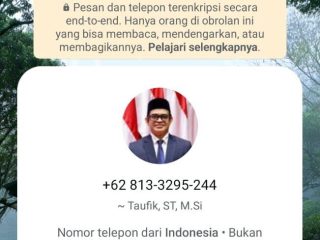 Waspada Nomor WhatsApp Catut Nama Plt Sekda Aceh Taufik